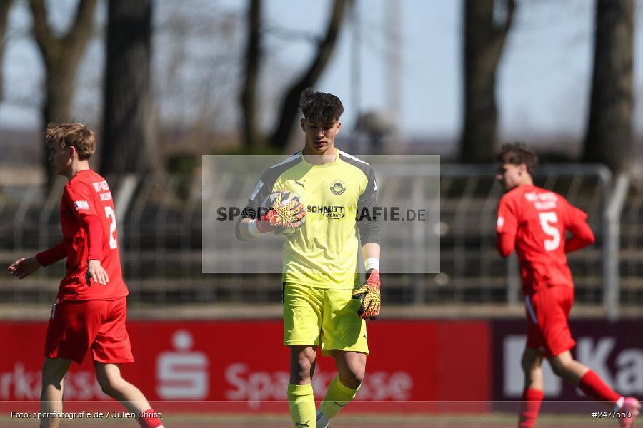 sport, action, Schweinfurt, Sachs Stadion, SV Rot-Weiss Walldorf, RWW, Hauptrunde Liga B Gruppe C, Fussball, FCS, DFB Nachwuchsliga, DFB, 9. Spieltag, 1. FC Schweinfurt 1905, 06.04.2025 - Bild-ID: 2477550