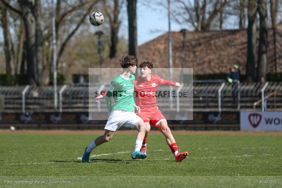 sport, action, Schweinfurt, Sachs Stadion, SV Rot-Weiss Walldorf, RWW, Hauptrunde Liga B Gruppe C, Fussball, FCS, DFB Nachwuchsliga, DFB, 9. Spieltag, 1. FC Schweinfurt 1905, 06.04.2025 - Bild-ID: 2477555 sport, action, Schweinfurt, Sachs Stadion, SV Rot-Weiss Walldorf, RWW, Hauptrunde Liga B Gruppe C, Fussball, FCS, DFB Nachwuchsliga, DFB, 9. Spieltag, 1. FC Schweinfurt 1905, 06.04.2025 - Bild-ID: 2477555