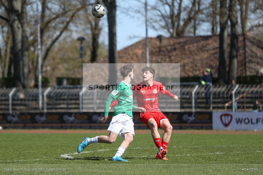 sport, action, Schweinfurt, Sachs Stadion, SV Rot-Weiss Walldorf, RWW, Hauptrunde Liga B Gruppe C, Fussball, FCS, DFB Nachwuchsliga, DFB, 9. Spieltag, 1. FC Schweinfurt 1905, 06.04.2025 - Bild-ID: 2477556 sport, action, Schweinfurt, Sachs Stadion, SV Rot-Weiss Walldorf, RWW, Hauptrunde Liga B Gruppe C, Fussball, FCS, DFB Nachwuchsliga, DFB, 9. Spieltag, 1. FC Schweinfurt 1905, 06.04.2025 - Bild-ID: 2477556