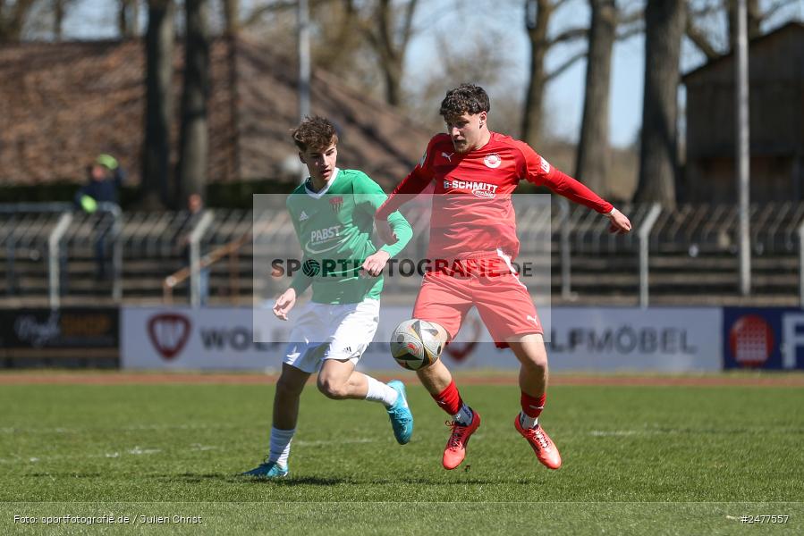 sport, action, Schweinfurt, Sachs Stadion, SV Rot-Weiss Walldorf, RWW, Hauptrunde Liga B Gruppe C, Fussball, FCS, DFB Nachwuchsliga, DFB, 9. Spieltag, 1. FC Schweinfurt 1905, 06.04.2025 - Bild-ID: 2477557 sport, action, Schweinfurt, Sachs Stadion, SV Rot-Weiss Walldorf, RWW, Hauptrunde Liga B Gruppe C, Fussball, FCS, DFB Nachwuchsliga, DFB, 9. Spieltag, 1. FC Schweinfurt 1905, 06.04.2025 - Bild-ID: 2477557