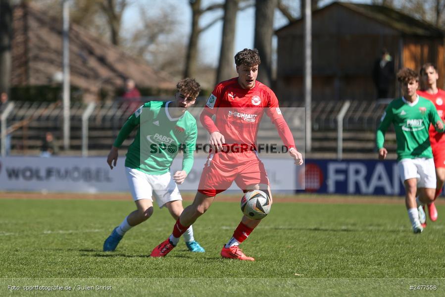 sport, action, Schweinfurt, Sachs Stadion, SV Rot-Weiss Walldorf, RWW, Hauptrunde Liga B Gruppe C, Fussball, FCS, DFB Nachwuchsliga, DFB, 9. Spieltag, 1. FC Schweinfurt 1905, 06.04.2025 - Bild-ID: 2477558 sport, action, Schweinfurt, Sachs Stadion, SV Rot-Weiss Walldorf, RWW, Hauptrunde Liga B Gruppe C, Fussball, FCS, DFB Nachwuchsliga, DFB, 9. Spieltag, 1. FC Schweinfurt 1905, 06.04.2025 - Bild-ID: 2477558