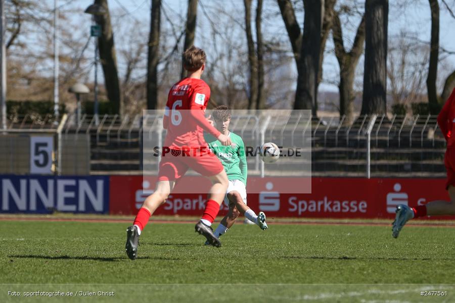 sport, action, Schweinfurt, Sachs Stadion, SV Rot-Weiss Walldorf, RWW, Hauptrunde Liga B Gruppe C, Fussball, FCS, DFB Nachwuchsliga, DFB, 9. Spieltag, 1. FC Schweinfurt 1905, 06.04.2025 - Bild-ID: 2477561 sport, action, Schweinfurt, Sachs Stadion, SV Rot-Weiss Walldorf, RWW, Hauptrunde Liga B Gruppe C, Fussball, FCS, DFB Nachwuchsliga, DFB, 9. Spieltag, 1. FC Schweinfurt 1905, 06.04.2025 - Bild-ID: 2477561