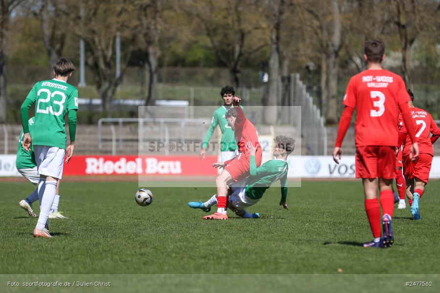 sport, action, Schweinfurt, Sachs Stadion, SV Rot-Weiss Walldorf, RWW, Hauptrunde Liga B Gruppe C, Fussball, FCS, DFB Nachwuchsliga, DFB, 9. Spieltag, 1. FC Schweinfurt 1905, 06.04.2025 - Bild-ID: 2477562 sport, action, Schweinfurt, Sachs Stadion, SV Rot-Weiss Walldorf, RWW, Hauptrunde Liga B Gruppe C, Fussball, FCS, DFB Nachwuchsliga, DFB, 9. Spieltag, 1. FC Schweinfurt 1905, 06.04.2025 - Bild-ID: 2477562