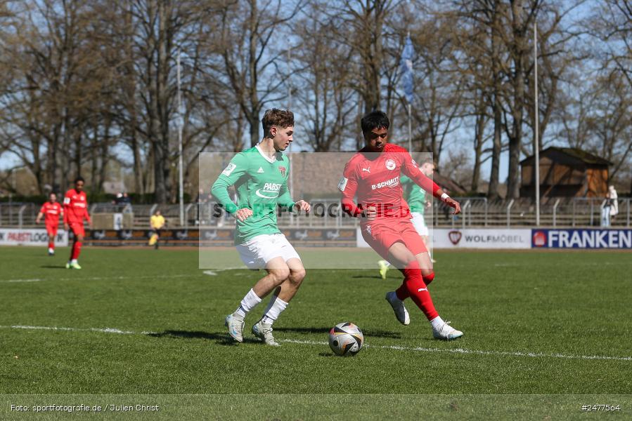 sport, action, Schweinfurt, Sachs Stadion, SV Rot-Weiss Walldorf, RWW, Hauptrunde Liga B Gruppe C, Fussball, FCS, DFB Nachwuchsliga, DFB, 9. Spieltag, 1. FC Schweinfurt 1905, 06.04.2025 - Bild-ID: 2477564 sport, action, Schweinfurt, Sachs Stadion, SV Rot-Weiss Walldorf, RWW, Hauptrunde Liga B Gruppe C, Fussball, FCS, DFB Nachwuchsliga, DFB, 9. Spieltag, 1. FC Schweinfurt 1905, 06.04.2025 - Bild-ID: 2477564