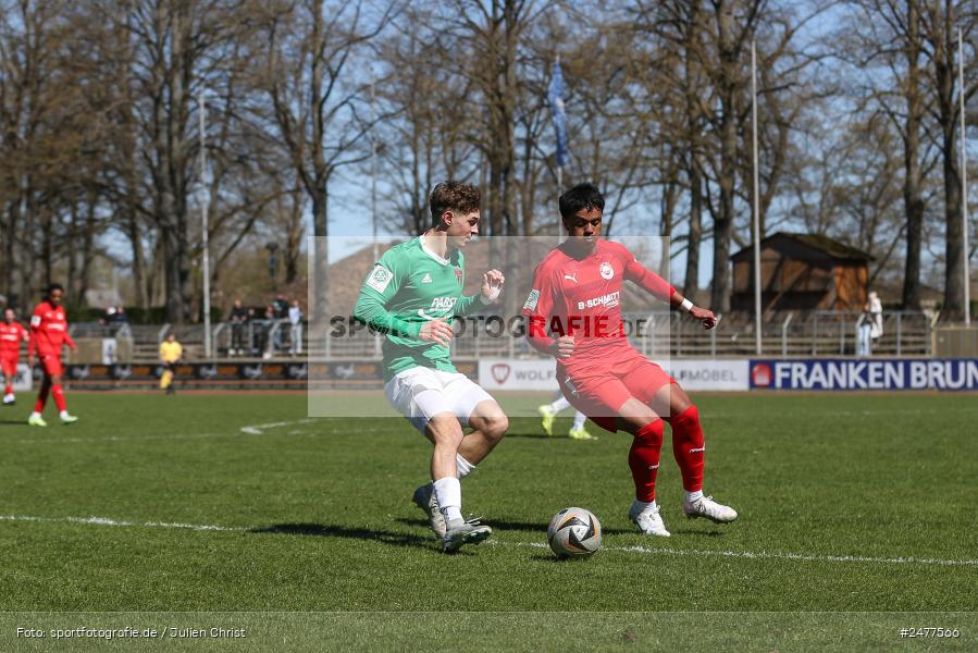 sport, action, Schweinfurt, Sachs Stadion, SV Rot-Weiss Walldorf, RWW, Hauptrunde Liga B Gruppe C, Fussball, FCS, DFB Nachwuchsliga, DFB, 9. Spieltag, 1. FC Schweinfurt 1905, 06.04.2025 - Bild-ID: 2477566 sport, action, Schweinfurt, Sachs Stadion, SV Rot-Weiss Walldorf, RWW, Hauptrunde Liga B Gruppe C, Fussball, FCS, DFB Nachwuchsliga, DFB, 9. Spieltag, 1. FC Schweinfurt 1905, 06.04.2025 - Bild-ID: 2477566