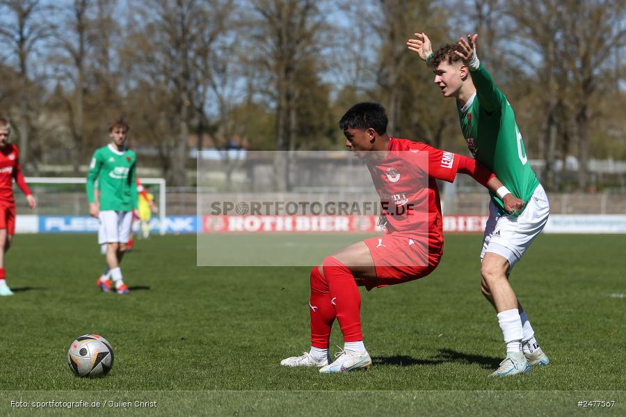 sport, action, Schweinfurt, Sachs Stadion, SV Rot-Weiss Walldorf, RWW, Hauptrunde Liga B Gruppe C, Fussball, FCS, DFB Nachwuchsliga, DFB, 9. Spieltag, 1. FC Schweinfurt 1905, 06.04.2025 - Bild-ID: 2477567 sport, action, Schweinfurt, Sachs Stadion, SV Rot-Weiss Walldorf, RWW, Hauptrunde Liga B Gruppe C, Fussball, FCS, DFB Nachwuchsliga, DFB, 9. Spieltag, 1. FC Schweinfurt 1905, 06.04.2025 - Bild-ID: 2477567