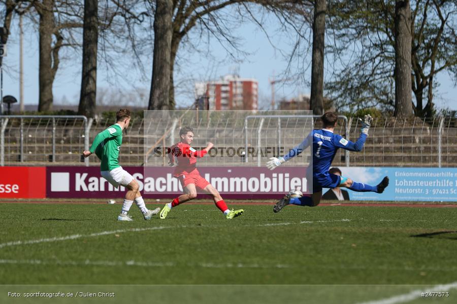 sport, action, Schweinfurt, Sachs Stadion, SV Rot-Weiss Walldorf, RWW, Hauptrunde Liga B Gruppe C, Fussball, FCS, DFB Nachwuchsliga, DFB, 9. Spieltag, 1. FC Schweinfurt 1905, 06.04.2025 - Bild-ID: 2477573 sport, action, Schweinfurt, Sachs Stadion, SV Rot-Weiss Walldorf, RWW, Hauptrunde Liga B Gruppe C, Fussball, FCS, DFB Nachwuchsliga, DFB, 9. Spieltag, 1. FC Schweinfurt 1905, 06.04.2025 - Bild-ID: 2477573