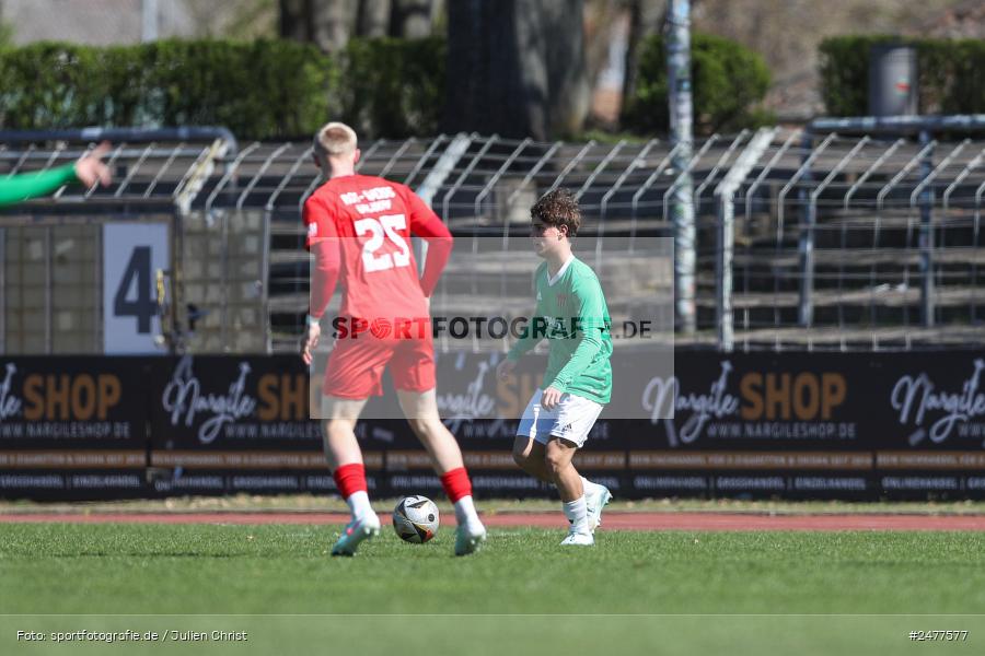 sport, action, Schweinfurt, Sachs Stadion, SV Rot-Weiss Walldorf, RWW, Hauptrunde Liga B Gruppe C, Fussball, FCS, DFB Nachwuchsliga, DFB, 9. Spieltag, 1. FC Schweinfurt 1905, 06.04.2025 - Bild-ID: 2477577