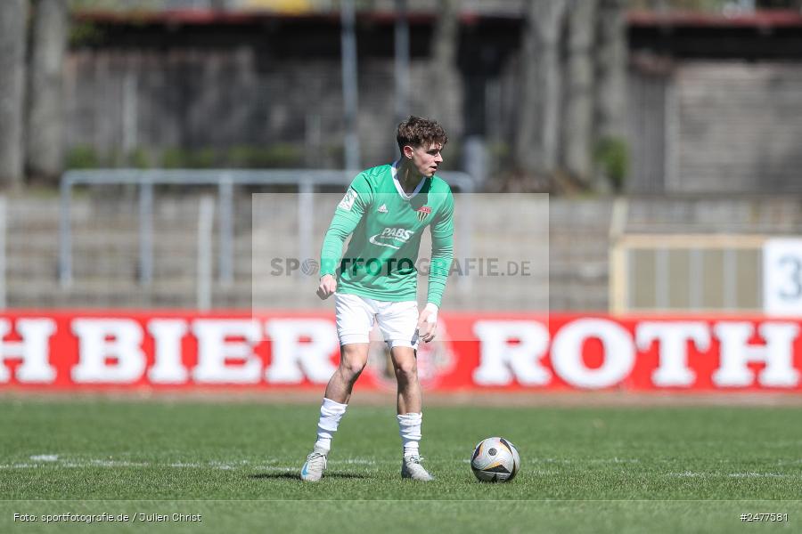 sport, action, Schweinfurt, Sachs Stadion, SV Rot-Weiss Walldorf, RWW, Hauptrunde Liga B Gruppe C, Fussball, FCS, DFB Nachwuchsliga, DFB, 9. Spieltag, 1. FC Schweinfurt 1905, 06.04.2025 - Bild-ID: 2477581