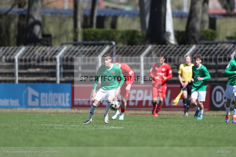 sport, action, Schweinfurt, Sachs Stadion, SV Rot-Weiss Walldorf, RWW, Hauptrunde Liga B Gruppe C, Fussball, FCS, DFB Nachwuchsliga, DFB, 9. Spieltag, 1. FC Schweinfurt 1905, 06.04.2025 - Bild-ID: 2477582