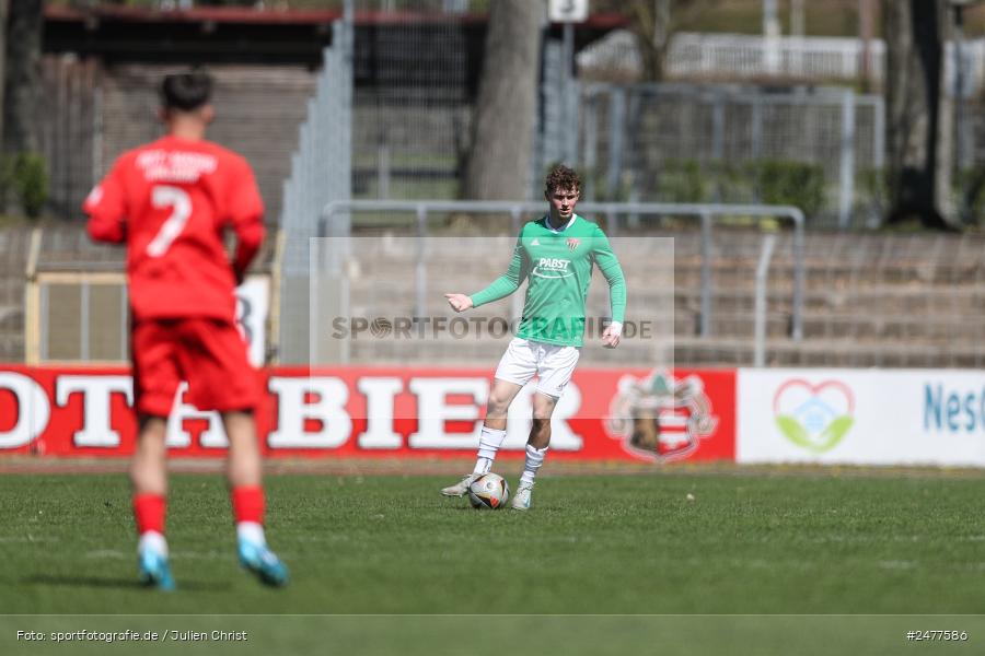 sport, action, Schweinfurt, Sachs Stadion, SV Rot-Weiss Walldorf, RWW, Hauptrunde Liga B Gruppe C, Fussball, FCS, DFB Nachwuchsliga, DFB, 9. Spieltag, 1. FC Schweinfurt 1905, 06.04.2025 - Bild-ID: 2477586