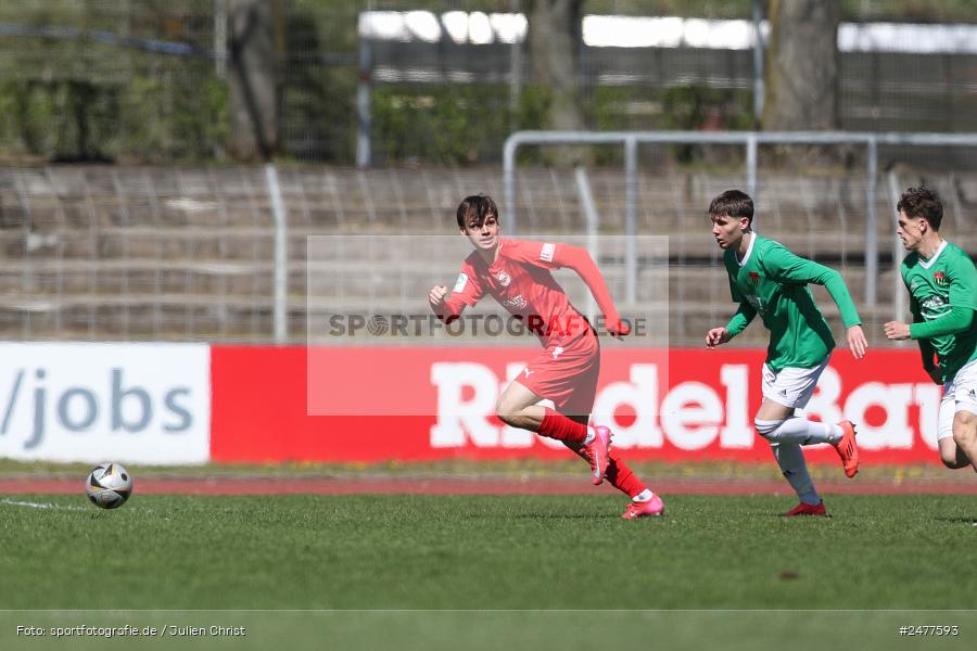sport, action, Schweinfurt, Sachs Stadion, SV Rot-Weiss Walldorf, RWW, Hauptrunde Liga B Gruppe C, Fussball, FCS, DFB Nachwuchsliga, DFB, 9. Spieltag, 1. FC Schweinfurt 1905, 06.04.2025 - Bild-ID: 2477593