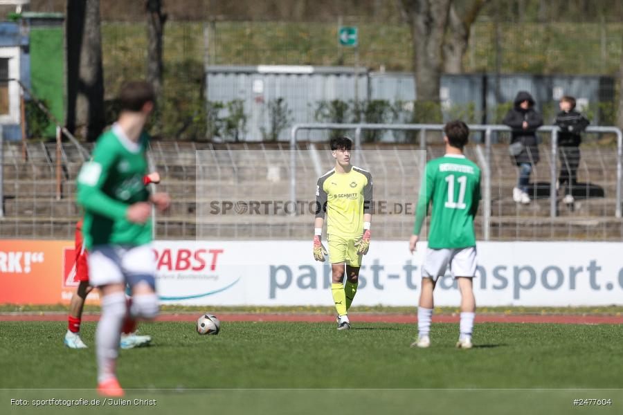sport, action, Schweinfurt, Sachs Stadion, SV Rot-Weiss Walldorf, RWW, Hauptrunde Liga B Gruppe C, Fussball, FCS, DFB Nachwuchsliga, DFB, 9. Spieltag, 1. FC Schweinfurt 1905, 06.04.2025 - Bild-ID: 2477604