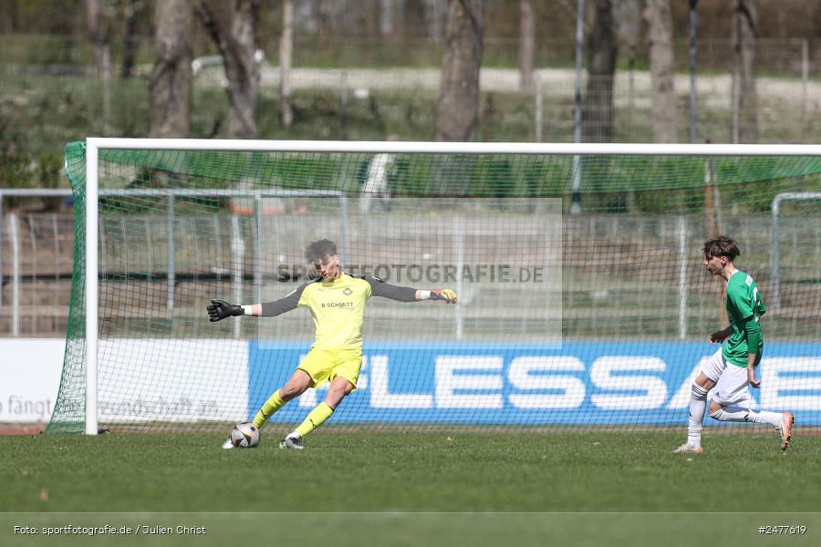 sport, action, Schweinfurt, Sachs Stadion, SV Rot-Weiss Walldorf, RWW, Hauptrunde Liga B Gruppe C, Fussball, FCS, DFB Nachwuchsliga, DFB, 9. Spieltag, 1. FC Schweinfurt 1905, 06.04.2025 - Bild-ID: 2477619