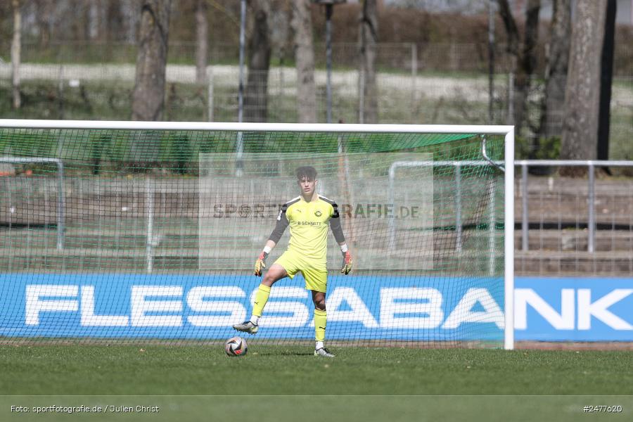 sport, action, Schweinfurt, Sachs Stadion, SV Rot-Weiss Walldorf, RWW, Hauptrunde Liga B Gruppe C, Fussball, FCS, DFB Nachwuchsliga, DFB, 9. Spieltag, 1. FC Schweinfurt 1905, 06.04.2025 - Bild-ID: 2477620