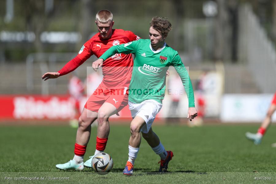sport, action, Schweinfurt, Sachs Stadion, SV Rot-Weiss Walldorf, RWW, Hauptrunde Liga B Gruppe C, Fussball, FCS, DFB Nachwuchsliga, DFB, 9. Spieltag, 1. FC Schweinfurt 1905, 06.04.2025 - Bild-ID: 2477632