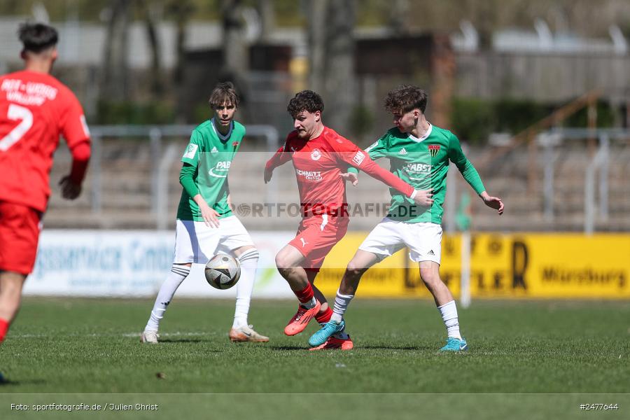 sport, action, Schweinfurt, Sachs Stadion, SV Rot-Weiss Walldorf, RWW, Hauptrunde Liga B Gruppe C, Fussball, FCS, DFB Nachwuchsliga, DFB, 9. Spieltag, 1. FC Schweinfurt 1905, 06.04.2025 - Bild-ID: 2477644