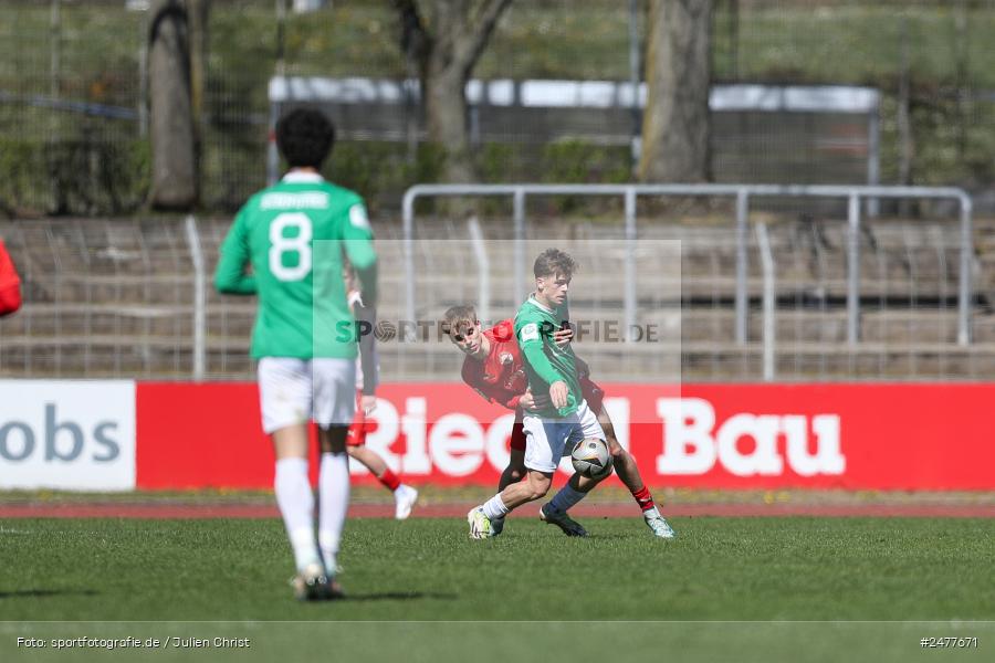 sport, action, Schweinfurt, Sachs Stadion, SV Rot-Weiss Walldorf, RWW, Hauptrunde Liga B Gruppe C, Fussball, FCS, DFB Nachwuchsliga, DFB, 9. Spieltag, 1. FC Schweinfurt 1905, 06.04.2025 - Bild-ID: 2477671 sport, action, Schweinfurt, Sachs Stadion, SV Rot-Weiss Walldorf, RWW, Hauptrunde Liga B Gruppe C, Fussball, FCS, DFB Nachwuchsliga, DFB, 9. Spieltag, 1. FC Schweinfurt 1905, 06.04.2025 - Bild-ID: 2477671