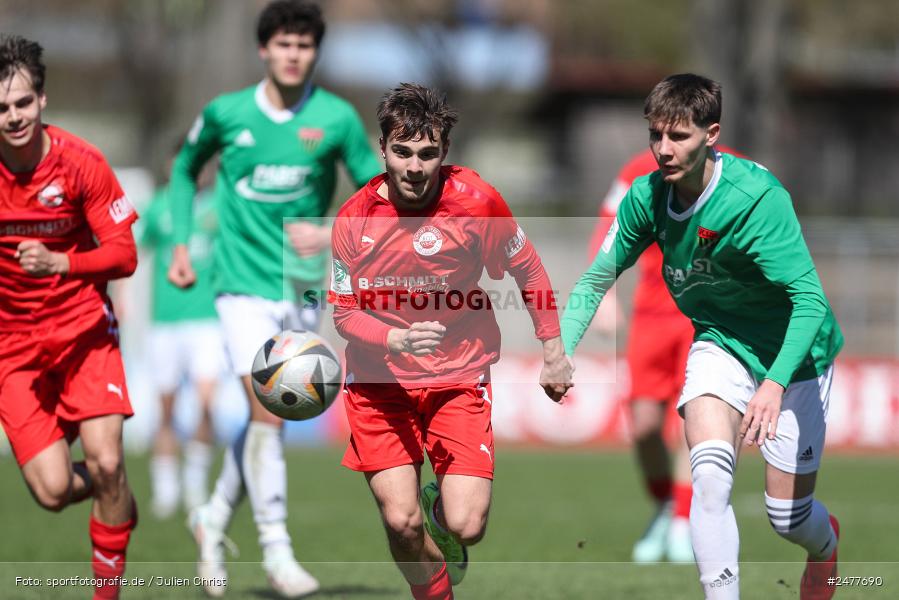 sport, action, Schweinfurt, Sachs Stadion, SV Rot-Weiss Walldorf, RWW, Hauptrunde Liga B Gruppe C, Fussball, FCS, DFB Nachwuchsliga, DFB, 9. Spieltag, 1. FC Schweinfurt 1905, 06.04.2025 - Bild-ID: 2477690
