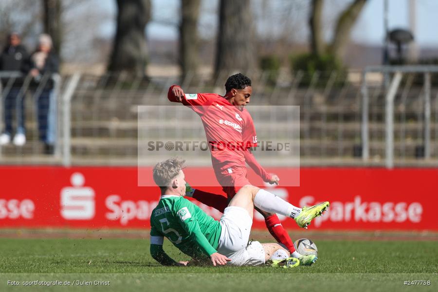 sport, action, Schweinfurt, Sachs Stadion, SV Rot-Weiss Walldorf, RWW, Hauptrunde Liga B Gruppe C, Fussball, FCS, DFB Nachwuchsliga, DFB, 9. Spieltag, 1. FC Schweinfurt 1905, 06.04.2025 - Bild-ID: 2477738 sport, action, Schweinfurt, Sachs Stadion, SV Rot-Weiss Walldorf, RWW, Hauptrunde Liga B Gruppe C, Fussball, FCS, DFB Nachwuchsliga, DFB, 9. Spieltag, 1. FC Schweinfurt 1905, 06.04.2025 - Bild-ID: 2477738