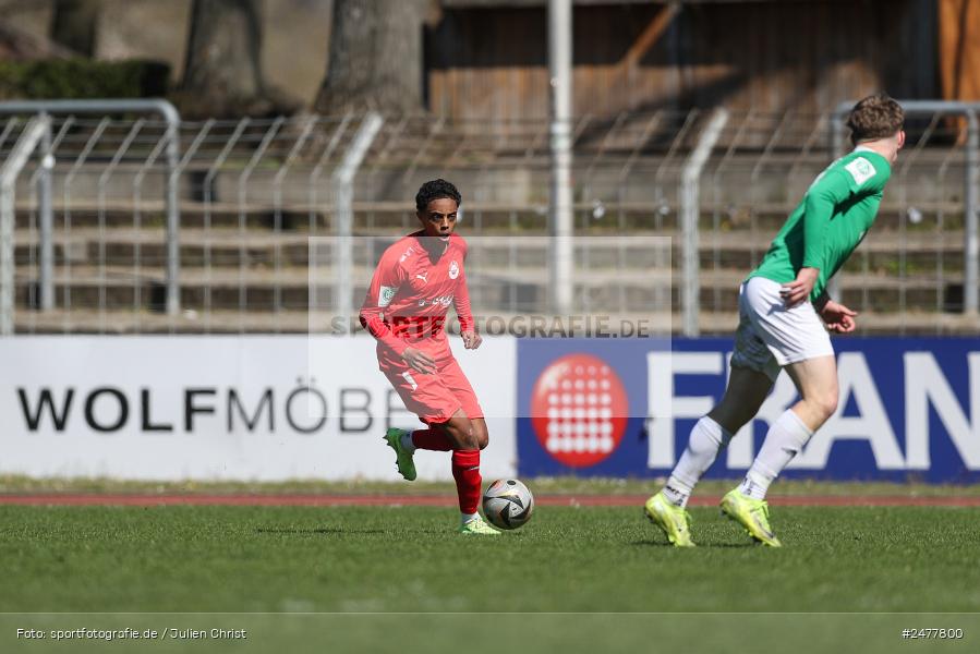 sport, action, Schweinfurt, Sachs Stadion, SV Rot-Weiss Walldorf, RWW, Hauptrunde Liga B Gruppe C, Fussball, FCS, DFB Nachwuchsliga, DFB, 9. Spieltag, 1. FC Schweinfurt 1905, 06.04.2025 - Bild-ID: 2477800 sport, action, Schweinfurt, Sachs Stadion, SV Rot-Weiss Walldorf, RWW, Hauptrunde Liga B Gruppe C, Fussball, FCS, DFB Nachwuchsliga, DFB, 9. Spieltag, 1. FC Schweinfurt 1905, 06.04.2025 - Bild-ID: 2477800