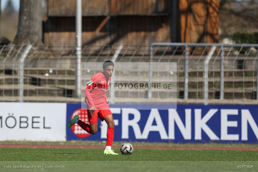sport, action, Schweinfurt, Sachs Stadion, SV Rot-Weiss Walldorf, RWW, Hauptrunde Liga B Gruppe C, Fussball, FCS, DFB Nachwuchsliga, DFB, 9. Spieltag, 1. FC Schweinfurt 1905, 06.04.2025 - Bild-ID: 2477809
