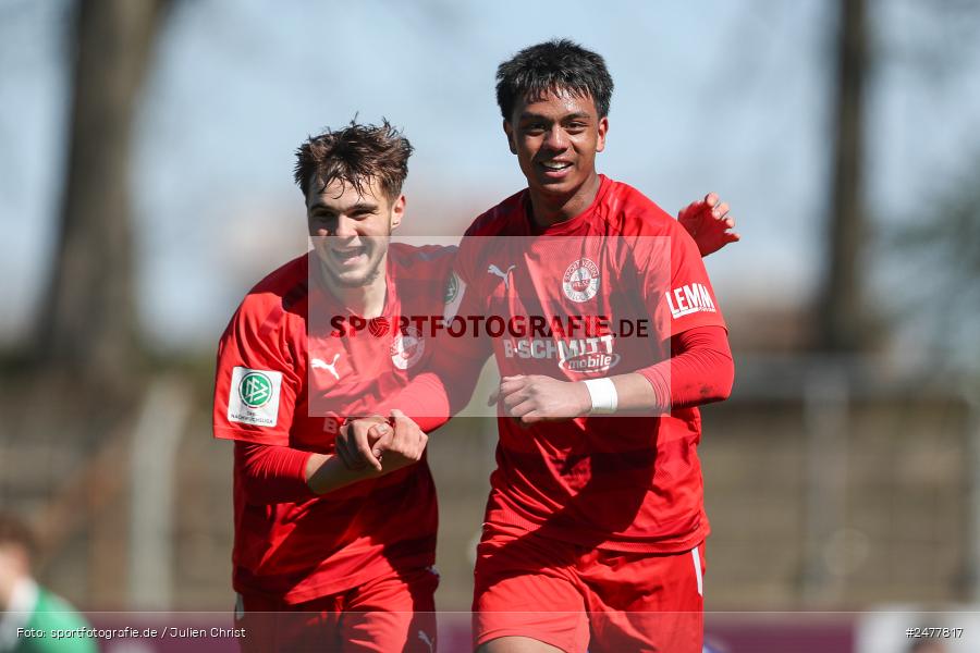 sport, action, Schweinfurt, Sachs Stadion, SV Rot-Weiss Walldorf, RWW, Hauptrunde Liga B Gruppe C, Fussball, FCS, DFB Nachwuchsliga, DFB, 9. Spieltag, 1. FC Schweinfurt 1905, 06.04.2025 - Bild-ID: 2477817 sport, action, Schweinfurt, Sachs Stadion, SV Rot-Weiss Walldorf, RWW, Hauptrunde Liga B Gruppe C, Fussball, FCS, DFB Nachwuchsliga, DFB, 9. Spieltag, 1. FC Schweinfurt 1905, 06.04.2025 - Bild-ID: 2477817