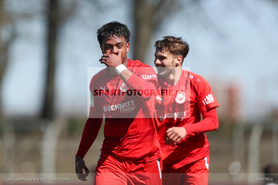 sport, action, Schweinfurt, Sachs Stadion, SV Rot-Weiss Walldorf, RWW, Hauptrunde Liga B Gruppe C, Fussball, FCS, DFB Nachwuchsliga, DFB, 9. Spieltag, 1. FC Schweinfurt 1905, 06.04.2025 - Bild-ID: 2477822 sport, action, Schweinfurt, Sachs Stadion, SV Rot-Weiss Walldorf, RWW, Hauptrunde Liga B Gruppe C, Fussball, FCS, DFB Nachwuchsliga, DFB, 9. Spieltag, 1. FC Schweinfurt 1905, 06.04.2025 - Bild-ID: 2477822