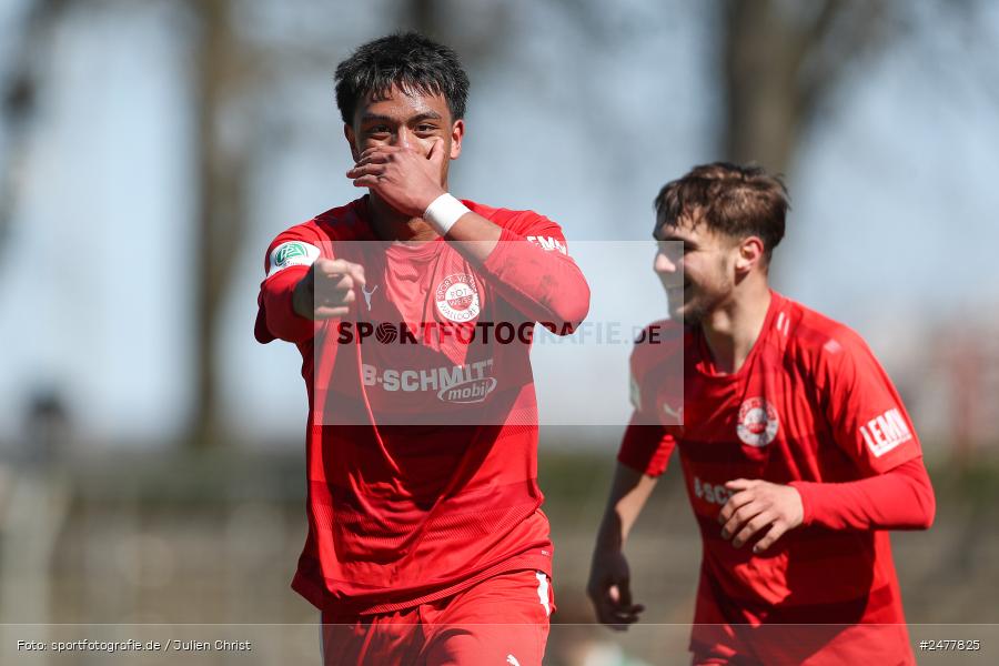 sport, action, Schweinfurt, Sachs Stadion, SV Rot-Weiss Walldorf, RWW, Hauptrunde Liga B Gruppe C, Fussball, FCS, DFB Nachwuchsliga, DFB, 9. Spieltag, 1. FC Schweinfurt 1905, 06.04.2025 - Bild-ID: 2477825 sport, action, Schweinfurt, Sachs Stadion, SV Rot-Weiss Walldorf, RWW, Hauptrunde Liga B Gruppe C, Fussball, FCS, DFB Nachwuchsliga, DFB, 9. Spieltag, 1. FC Schweinfurt 1905, 06.04.2025 - Bild-ID: 2477825