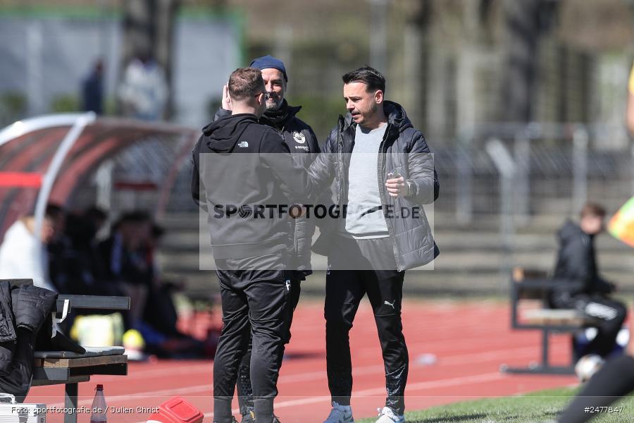 sport, action, Schweinfurt, Sachs Stadion, SV Rot-Weiss Walldorf, RWW, Hauptrunde Liga B Gruppe C, Fussball, FCS, DFB Nachwuchsliga, DFB, 9. Spieltag, 1. FC Schweinfurt 1905, 06.04.2025 - Bild-ID: 2477847