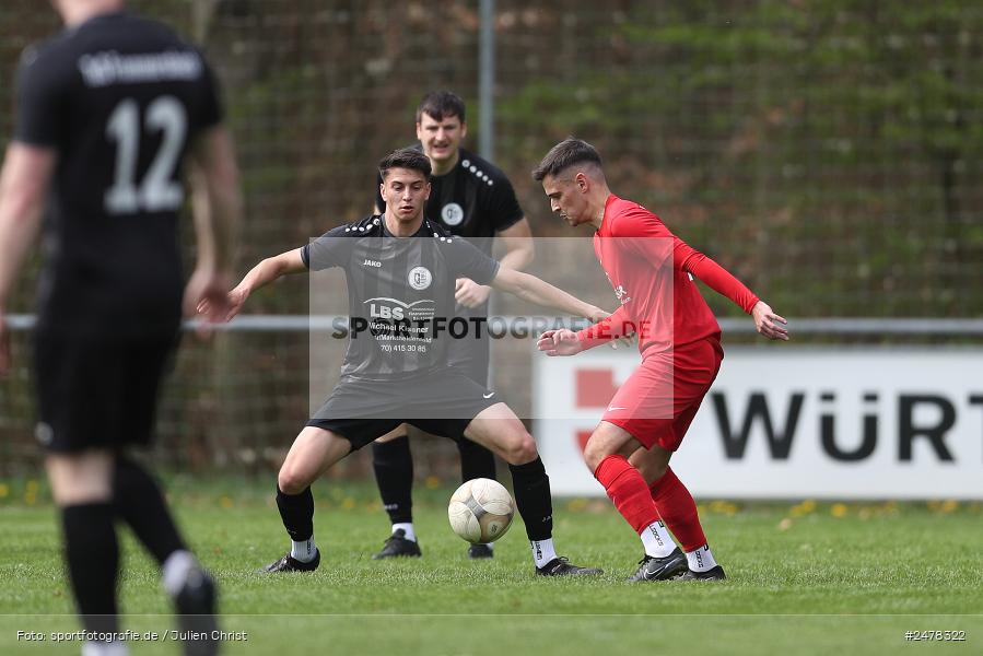 Sportgelände, Seifriedsburg, 13.04.2025, sport, action, BFV, Fussball, 25. Spieltag, Kreisliga Würzburg Gr. 2, TUS, FVGS, TuS Frammersbach II, FV Gemünden/Seifriedsburg - Bild-ID: 2478322 Sportgelände, Seifriedsburg, 13.04.2025, sport, action, BFV, Fussball, 25. Spieltag, Kreisliga Würzburg Gr. 2, TUS, FVGS, TuS Frammersbach II, FV Gemünden/Seifriedsburg - Bild-ID: 2478322
