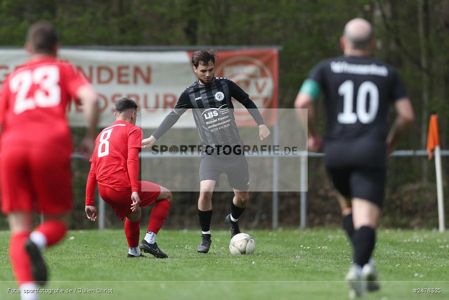 Sportgelände, Seifriedsburg, 13.04.2025, sport, action, BFV, Fussball, 25. Spieltag, Kreisliga Würzburg Gr. 2, TUS, FVGS, TuS Frammersbach II, FV Gemünden/Seifriedsburg - Bild-ID: 2478325 Sportgelände, Seifriedsburg, 13.04.2025, sport, action, BFV, Fussball, 25. Spieltag, Kreisliga Würzburg Gr. 2, TUS, FVGS, TuS Frammersbach II, FV Gemünden/Seifriedsburg - Bild-ID: 2478325
