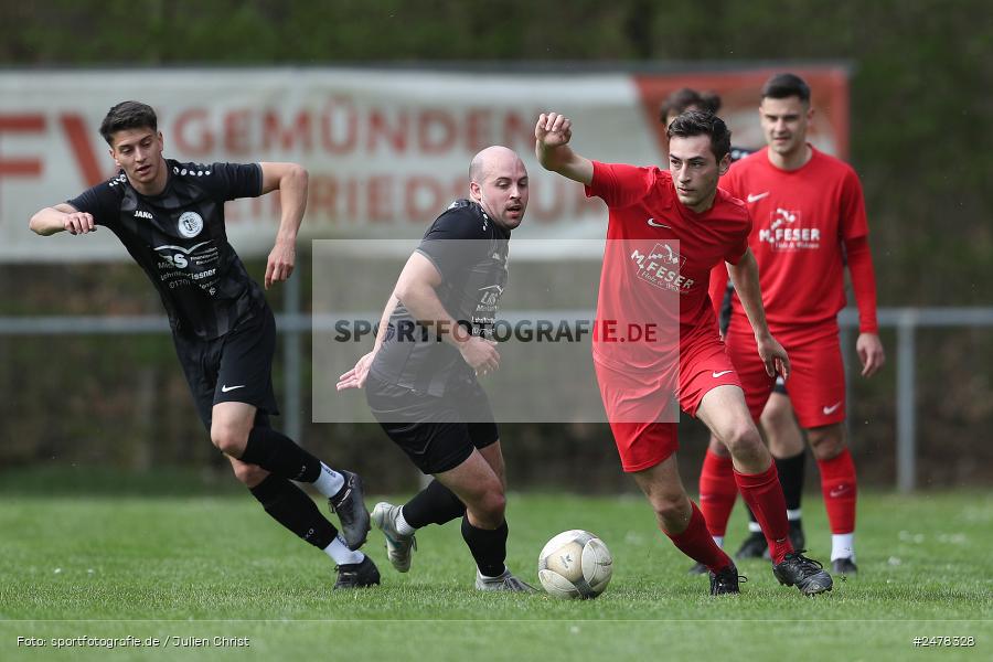Sportgelände, Seifriedsburg, 13.04.2025, sport, action, BFV, Fussball, 25. Spieltag, Kreisliga Würzburg Gr. 2, TUS, FVGS, TuS Frammersbach II, FV Gemünden/Seifriedsburg - Bild-ID: 2478328 Sportgelände, Seifriedsburg, 13.04.2025, sport, action, BFV, Fussball, 25. Spieltag, Kreisliga Würzburg Gr. 2, TUS, FVGS, TuS Frammersbach II, FV Gemünden/Seifriedsburg - Bild-ID: 2478328