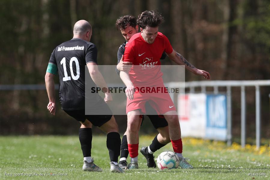 Sportgelände, Seifriedsburg, 13.04.2025, sport, action, BFV, Fussball, 25. Spieltag, Kreisliga Würzburg Gr. 2, TUS, FVGS, TuS Frammersbach II, FV Gemünden/Seifriedsburg - Bild-ID: 2478343 Sportgelände, Seifriedsburg, 13.04.2025, sport, action, BFV, Fussball, 25. Spieltag, Kreisliga Würzburg Gr. 2, TUS, FVGS, TuS Frammersbach II, FV Gemünden/Seifriedsburg - Bild-ID: 2478343