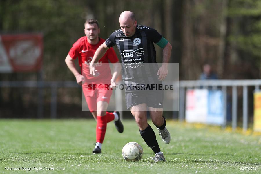 Sportgelände, Seifriedsburg, 13.04.2025, sport, action, BFV, Fussball, 25. Spieltag, Kreisliga Würzburg Gr. 2, TUS, FVGS, TuS Frammersbach II, FV Gemünden/Seifriedsburg - Bild-ID: 2478346 Sportgelände, Seifriedsburg, 13.04.2025, sport, action, BFV, Fussball, 25. Spieltag, Kreisliga Würzburg Gr. 2, TUS, FVGS, TuS Frammersbach II, FV Gemünden/Seifriedsburg - Bild-ID: 2478346