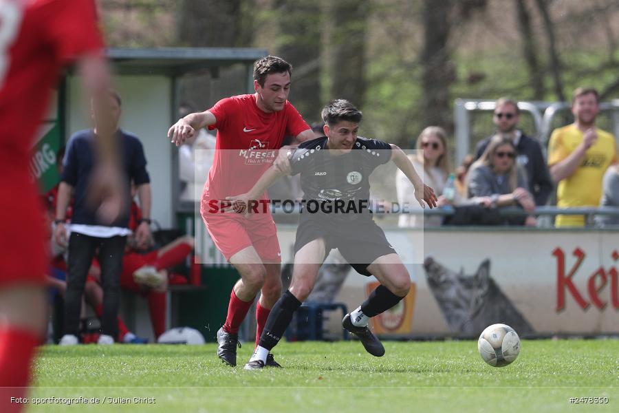Sportgelände, Seifriedsburg, 13.04.2025, sport, action, BFV, Fussball, 25. Spieltag, Kreisliga Würzburg Gr. 2, TUS, FVGS, TuS Frammersbach II, FV Gemünden/Seifriedsburg - Bild-ID: 2478350 Sportgelände, Seifriedsburg, 13.04.2025, sport, action, BFV, Fussball, 25. Spieltag, Kreisliga Würzburg Gr. 2, TUS, FVGS, TuS Frammersbach II, FV Gemünden/Seifriedsburg - Bild-ID: 2478350