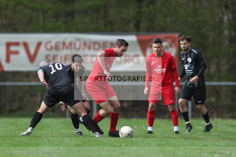 sport, action, TuS Frammersbach II, TUS, Sportgelände, Seifriedsburg, Kreisliga Würzburg Gr. 2, Fussball, FVGS, FV Gemünden/Seifriedsburg, BFV, 25. Spieltag, 13.04.2025 - Bild-ID: 2478376