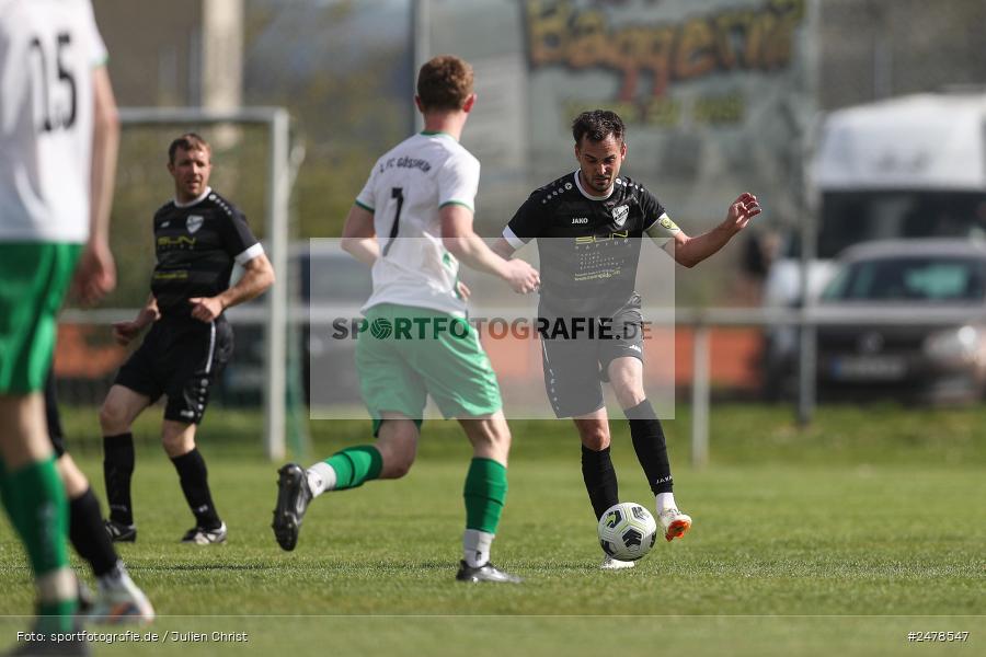 sport, action, Sportgelände, Kreisklasse Würzburg Gr. 3, Gössenheim, Fussball, FCG, FC Gössenheim, BSC Aura, BFV, BCA, 25. Spieltag, 13.04.2025 - Bild-ID: 2478547