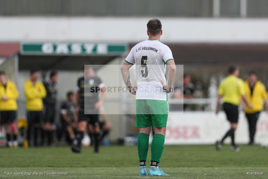 sport, action, Sportgelände, Kreisklasse Würzburg Gr. 3, Gössenheim, Fussball, FCG, FC Gössenheim, BSC Aura, BFV, BCA, 25. Spieltag, 13.04.2025 - Bild-ID: 2478569