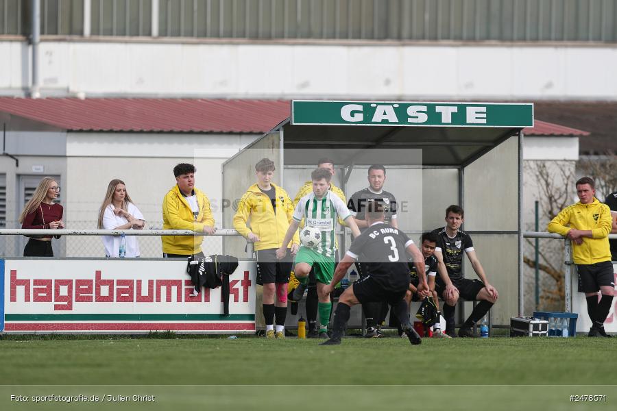 sport, action, Sportgelände, Kreisklasse Würzburg Gr. 3, Gössenheim, Fussball, FCG, FC Gössenheim, BSC Aura, BFV, BCA, 25. Spieltag, 13.04.2025 - Bild-ID: 2478571
