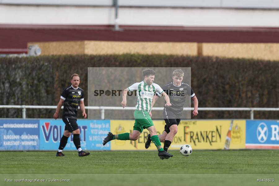 sport, action, Sportgelände, Kreisklasse Würzburg Gr. 3, Gössenheim, Fussball, FCG, FC Gössenheim, BSC Aura, BFV, BCA, 25. Spieltag, 13.04.2025 - Bild-ID: 2478573
