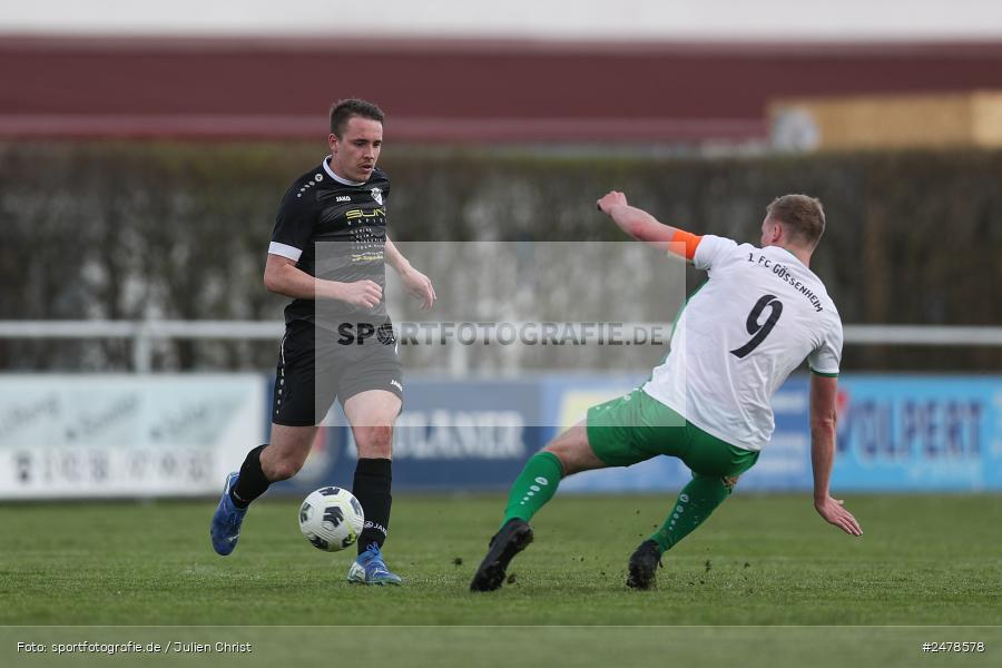 sport, action, Sportgelände, Kreisklasse Würzburg Gr. 3, Gössenheim, Fussball, FCG, FC Gössenheim, BSC Aura, BFV, BCA, 25. Spieltag, 13.04.2025 - Bild-ID: 2478578