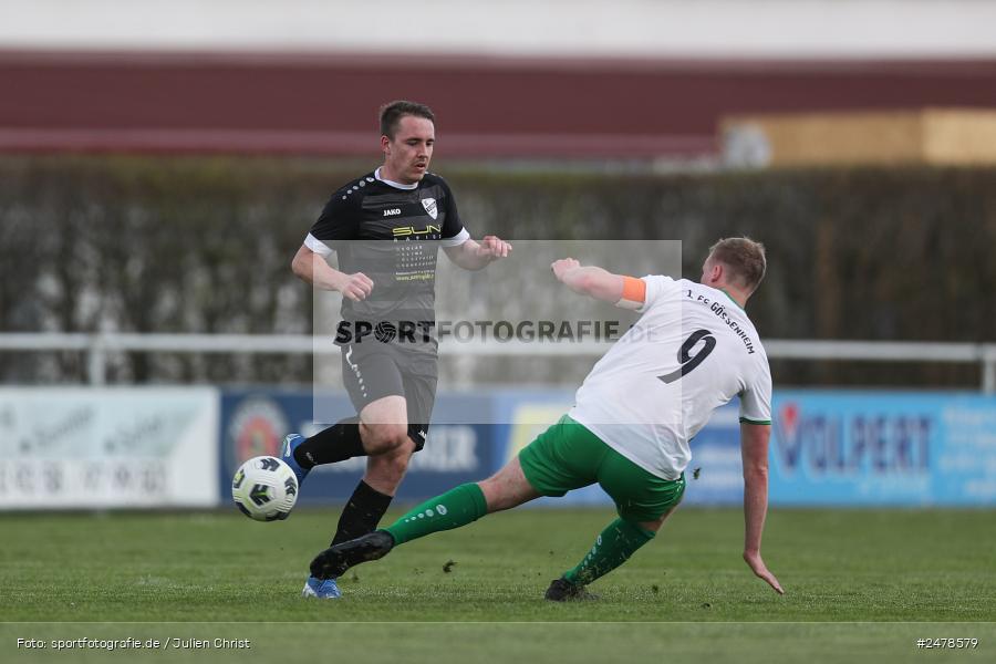 sport, action, Sportgelände, Kreisklasse Würzburg Gr. 3, Gössenheim, Fussball, FCG, FC Gössenheim, BSC Aura, BFV, BCA, 25. Spieltag, 13.04.2025 - Bild-ID: 2478579