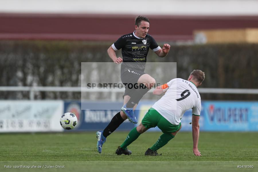 sport, action, Sportgelände, Kreisklasse Würzburg Gr. 3, Gössenheim, Fussball, FCG, FC Gössenheim, BSC Aura, BFV, BCA, 25. Spieltag, 13.04.2025 - Bild-ID: 2478580