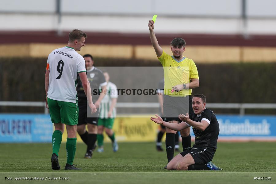 sport, action, Sportgelände, Kreisklasse Würzburg Gr. 3, Gössenheim, Fussball, FCG, FC Gössenheim, BSC Aura, BFV, BCA, 25. Spieltag, 13.04.2025 - Bild-ID: 2478582