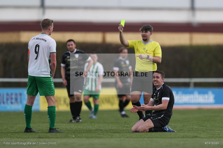 sport, action, Sportgelände, Kreisklasse Würzburg Gr. 3, Gössenheim, Fussball, FCG, FC Gössenheim, BSC Aura, BFV, BCA, 25. Spieltag, 13.04.2025 - Bild-ID: 2478583