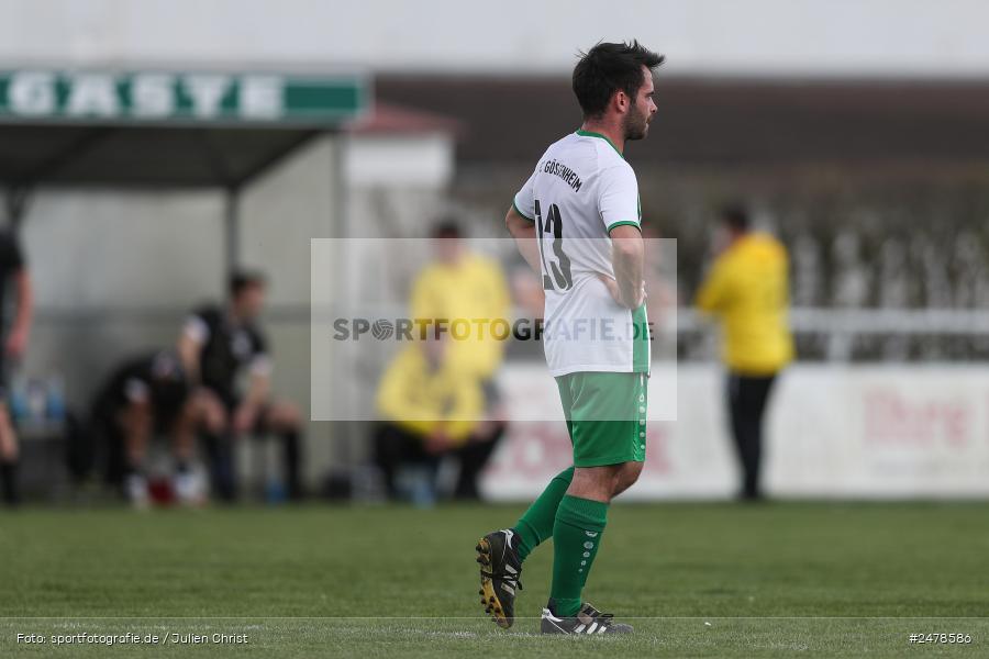 sport, action, Sportgelände, Kreisklasse Würzburg Gr. 3, Gössenheim, Fussball, FCG, FC Gössenheim, BSC Aura, BFV, BCA, 25. Spieltag, 13.04.2025 - Bild-ID: 2478586
