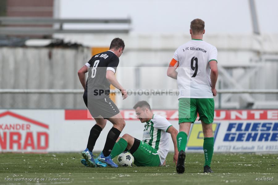 sport, action, Sportgelände, Kreisklasse Würzburg Gr. 3, Gössenheim, Fussball, FCG, FC Gössenheim, BSC Aura, BFV, BCA, 25. Spieltag, 13.04.2025 - Bild-ID: 2478590