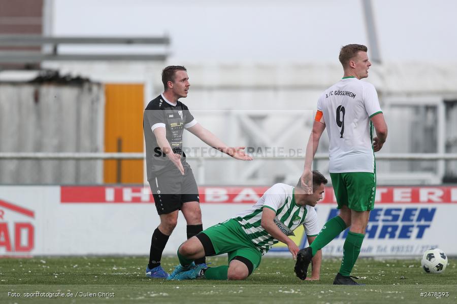 sport, action, Sportgelände, Kreisklasse Würzburg Gr. 3, Gössenheim, Fussball, FCG, FC Gössenheim, BSC Aura, BFV, BCA, 25. Spieltag, 13.04.2025 - Bild-ID: 2478593
