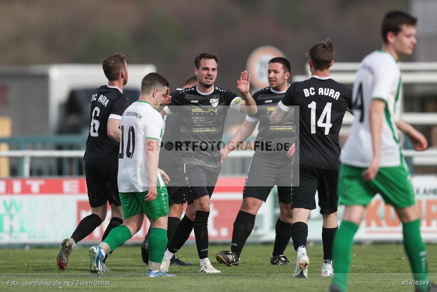 sport, action, Sportgelände, Kreisklasse Würzburg Gr. 3, Gössenheim, Fussball, FCG, FC Gössenheim, BSC Aura, BFV, BCA, 25. Spieltag, 13.04.2025 - Bild-ID: 2478599